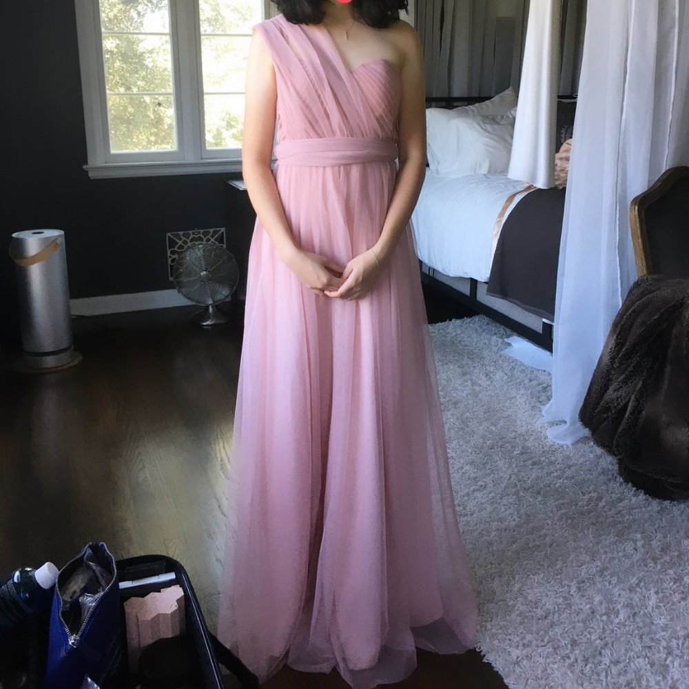 Tulle Maxi One Shoulder Dress